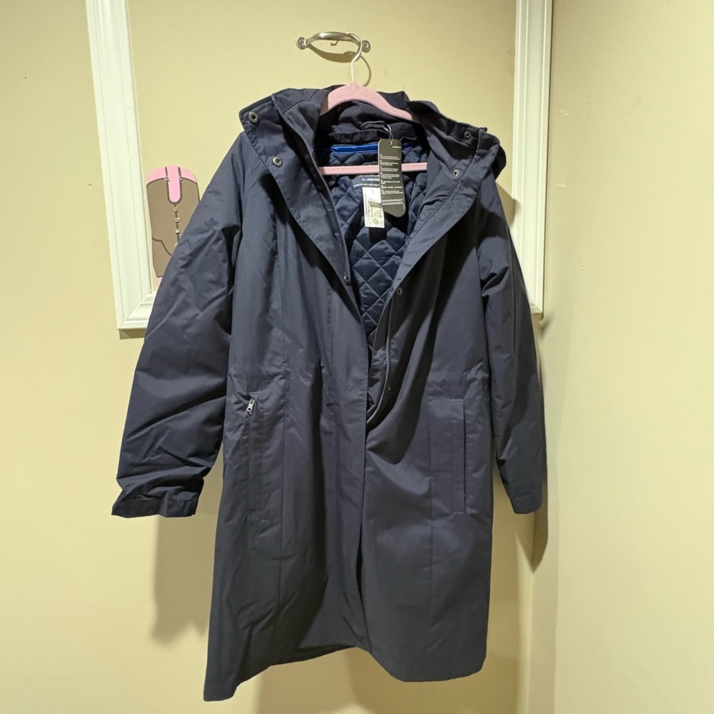 Lands' End Navy Trench Coat